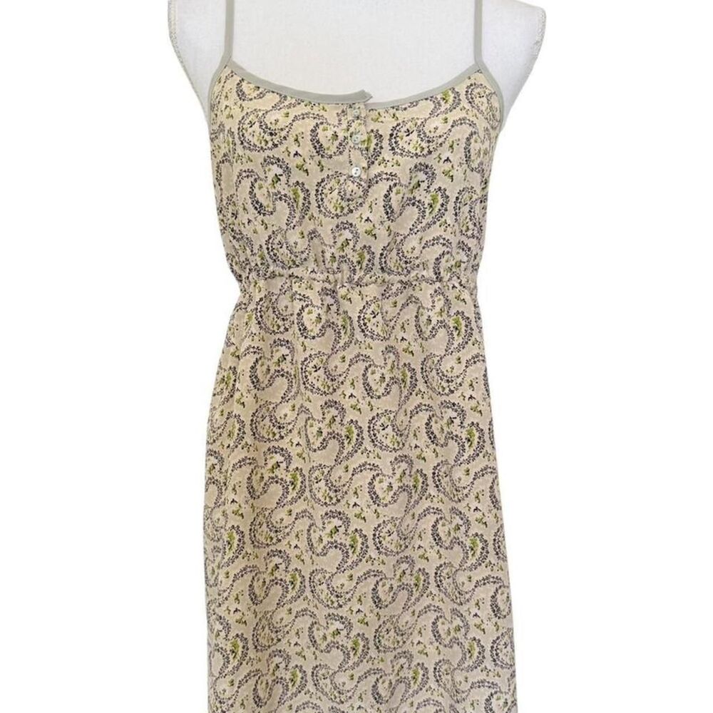 VTG Kimchi Blue Women's Khaki Floral Paisley Cami Mini Dress Size M
